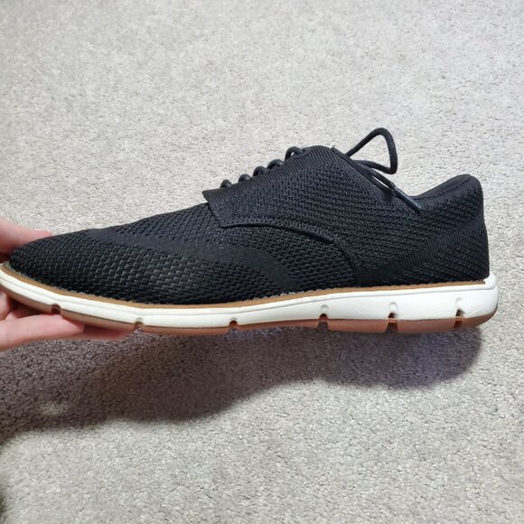 SWIMS Olsen Knit Oxford Shoes Casual Sneakers Lace Up Wingtip Blk Wht Men's 10 - Picture 3 of 9